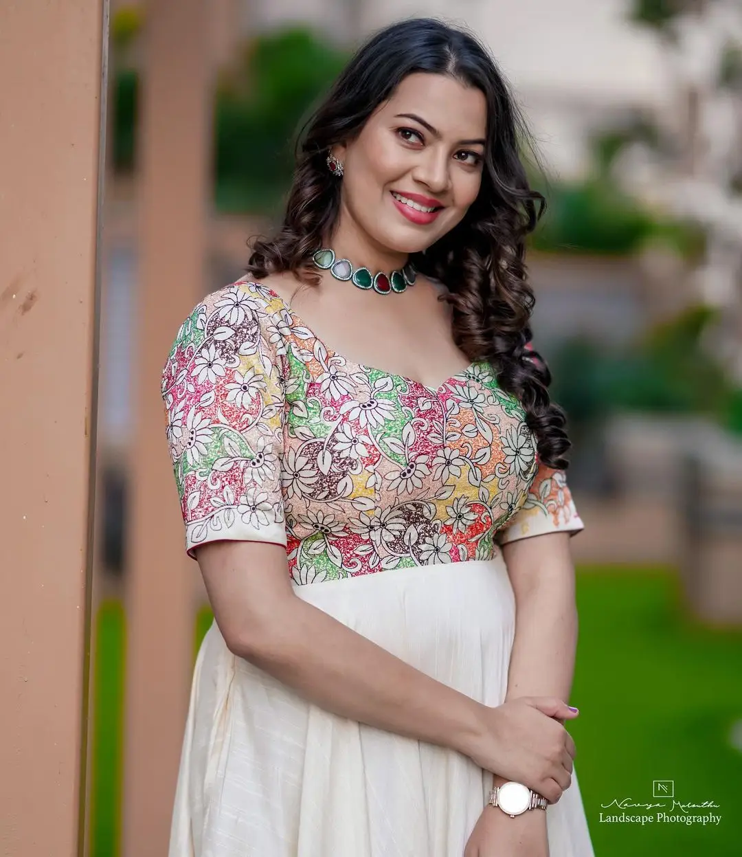 TELUGU SINGER GEETHA MADHURI WEARING WHITE GOWN